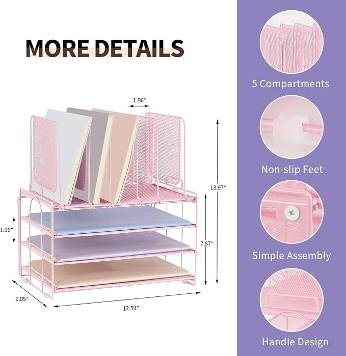 Desk Organizers and Accessories, 3-Tier Paper Organizer - Image 4