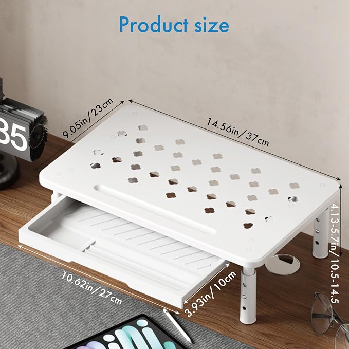 Monitor Stand Riser with Drawer - Image 7