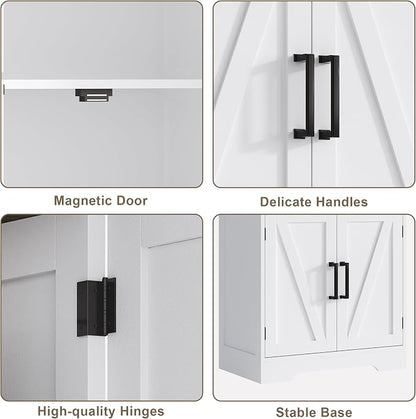 Treocho Farmhouse Bathroom Floor Cabinet - Image 6