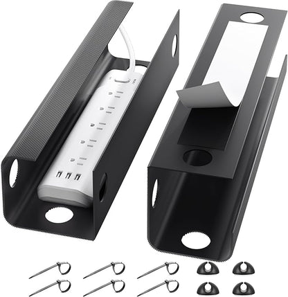 Yecaye 2 Pack Cable Management Under Desk, 31.5 in Under Desk Cable Management by Yecaye