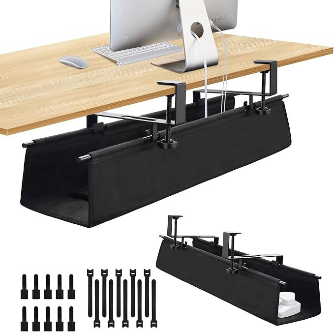Under Desk Cable Management Tray Storage by SKYROSEXSDCT