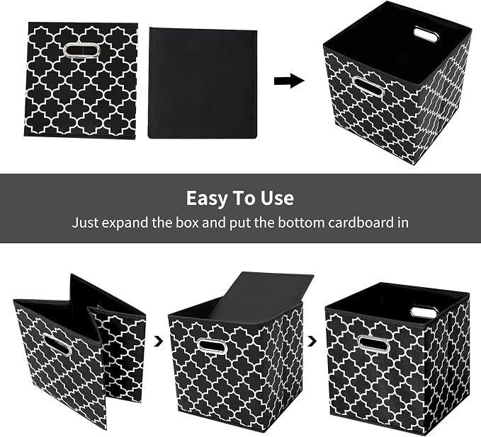 11 Inch Cube Storage Bins, Fabric Cube Organizer Bins - Image 7