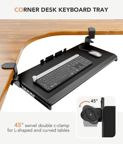 Hemudu Keyboard Tray Under Desk Pull Out - Image 7