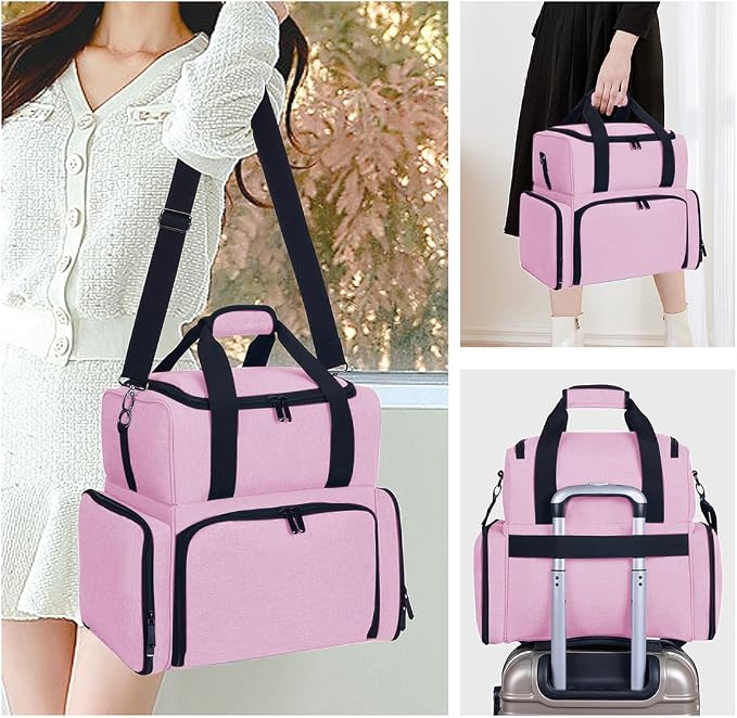 Large Makeup Cosmetic Bag with 3 Removable Case and 2 Removable Dividers Double - Image 7