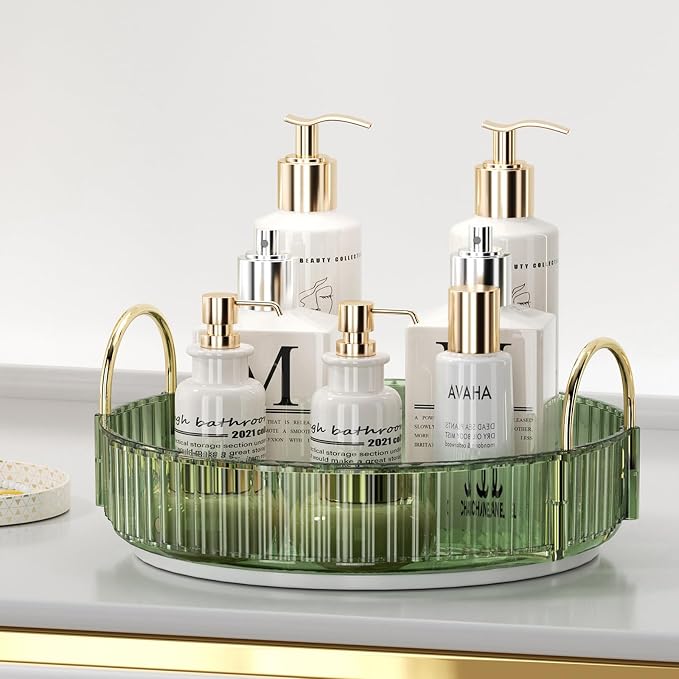 Rotating Makeup Organizer for Vanity, Spinning Cosmetics Storage for Bathroom by UNICOMVSX
