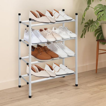 STORAGE MANIAC Expandable Shoe Rack, 16 Pairs Stackable Small Shoe Rack - Image 8