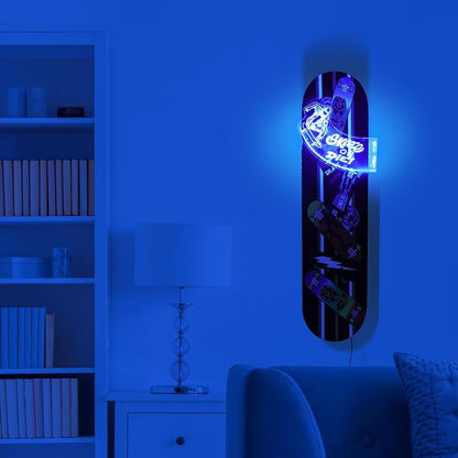 Light Up Skateboard Wall Mount, Acrylic Skateboard Rack - Image 8