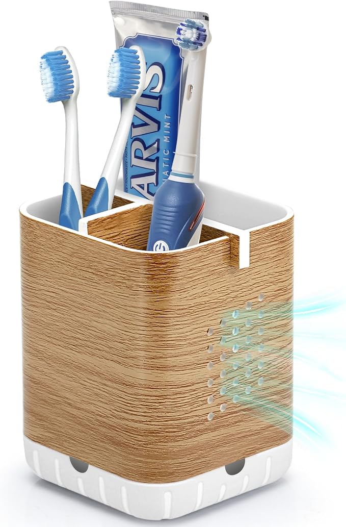 Boperzi Toothbrush Holders for Bathrooms Organizer Countertop, Detachable by Boperzi