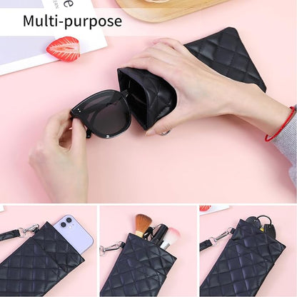 Double Eyeglass Case Soft Dual Glasses Case - Image 5