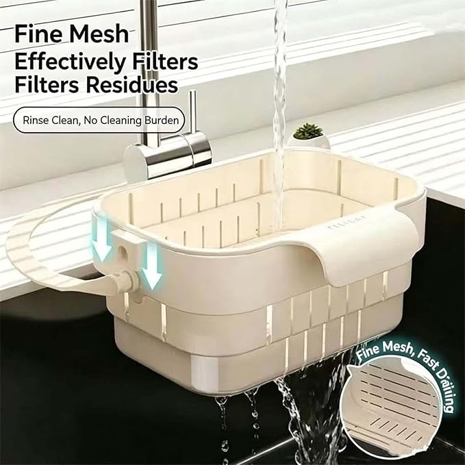 2026 New Foldable Hanging Sink Drain Basket, Stretchable Colander - Image 2