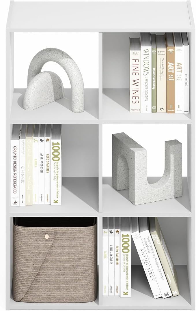 Furinno PELLI Book Shelf, 3x2 Bookshelf, Cube Storage Organizer Cabinet - Image 4