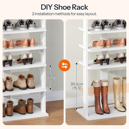 HOOBRO 10 Tiers Vertical Shoe Rack, Wooden Shoe Storage Organizer - Image 7