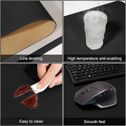 DAWNTREES Dual Sided Desk Mat, Leather Desk Pad, - Image 5
