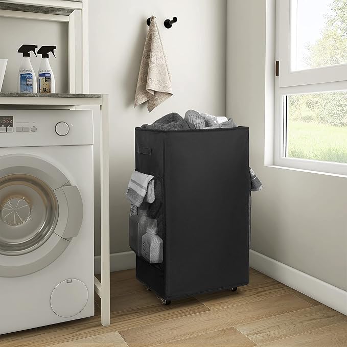 Chrislley 90L Rolling Laundry Basket Large Laundry Hamper - Image 6