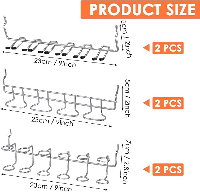 6 Pcs Pegboard Screwdriver Holder Set, Screwdriver Organizer - Image 2