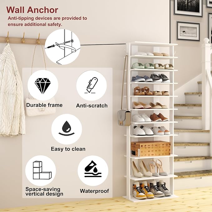 HOMEFORT 10-Tier Corner Shoe Tower - Image 5