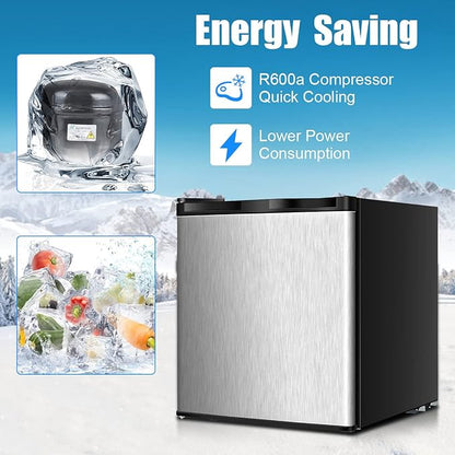KOTEK 1.1 cu.ft. Compact Upright Freezer, Mini Freezer w/Reversible Stainless - Image 3