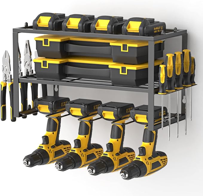 Spacecare Power Tool Organizer- Power Drill Tool Holder- Heavy Duty Tool Shelf by SPACECARE