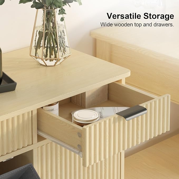 Natural Double Tilt Out Laundry Hamper Cabinet Laundry Basket Cabinet Hidden - Image 5