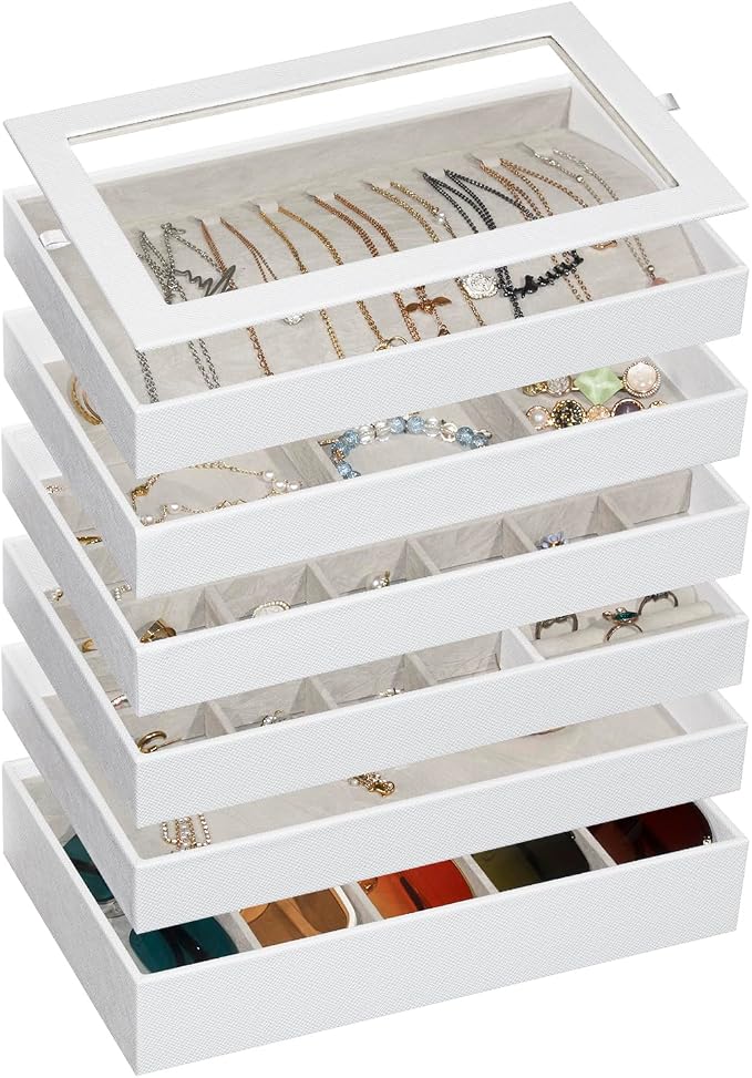Stackable Jewelry Organizer Trays by Unknown