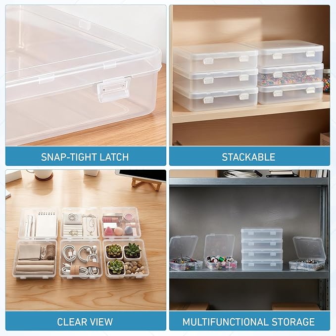 Jetec 18 Pieces Mini Plastic Clear Beads Storage Containers Box - Image 6
