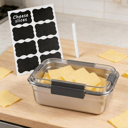 Cheese Container for Refrigerator, Cheese Stainless Steel Container - Image 6