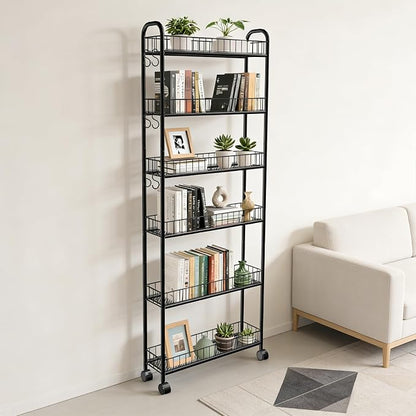 6in 6 Tier Slim Storage Cart - Image 3