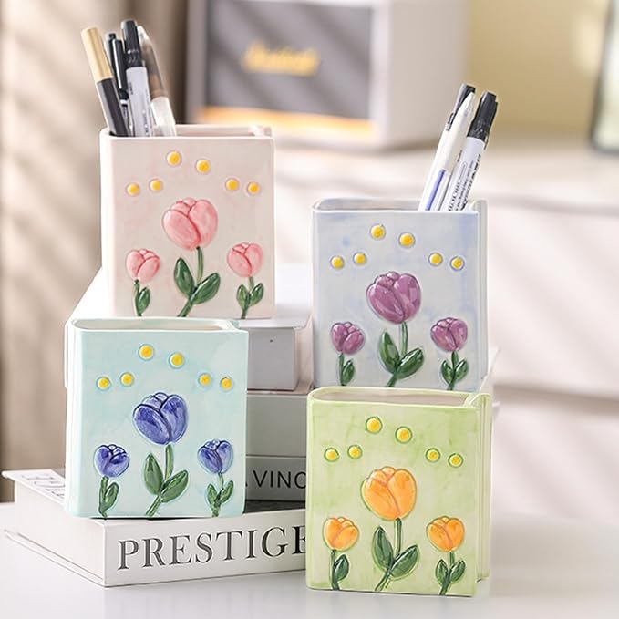 Book Vase Tulip Pencil Cup Pen Holder - Image 7