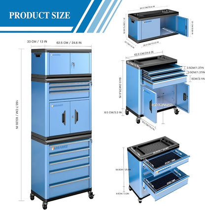 LARBANKE 8 Drawer Rolling Tool Chest - Image 3