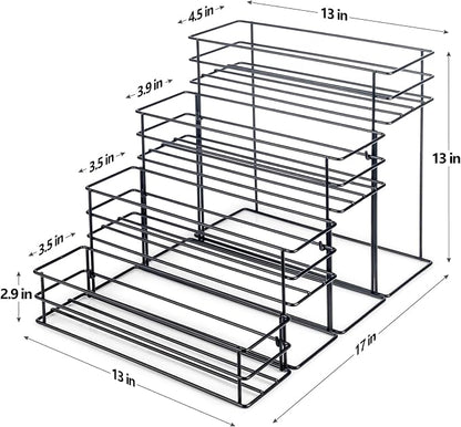 16 Bottle Capacity Coffee Syrup Organizer 4 Tier Coffee Syrup Stand Shelf - Image 2