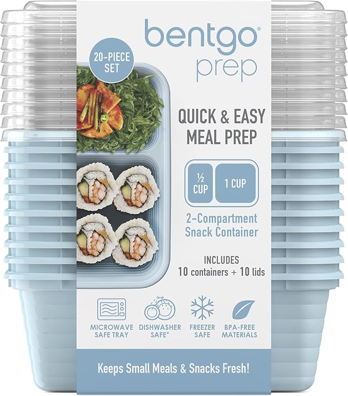 Bentgo Prep - 2-Compartment Snack Containers - Reusable, Microwaveable - Image 8