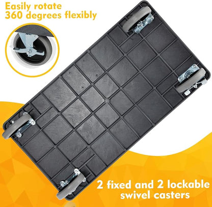 ELAFROS Heavy Duty Plastic Utility Cart 34 x 17 Inch - Image 3