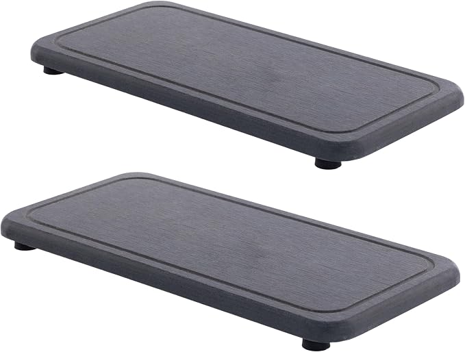 2 Pcs Water Absorbing Stone Trays, Kitchen/Bathroom Sink Soap Dish, Diatomite by NiuYichee