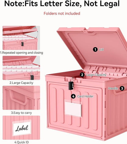 Oterri Plastic File Box with Lid - Image 6