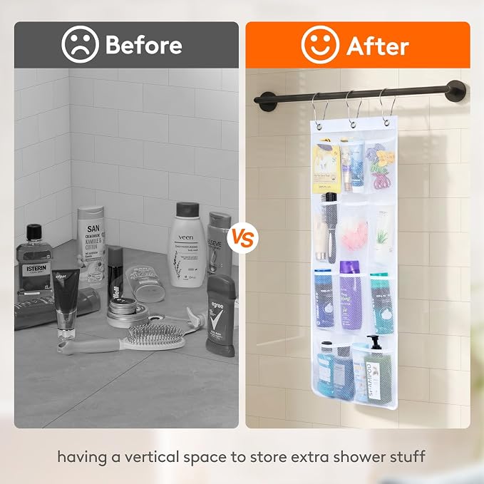 Lifewit Mesh Shower Caddy, 11 Pockets Hanging Shower Organizer - Image 7