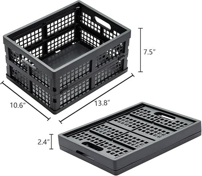 Eslite 16L Collapsible Storage Crates, Folding Plastic Crates - Image 3