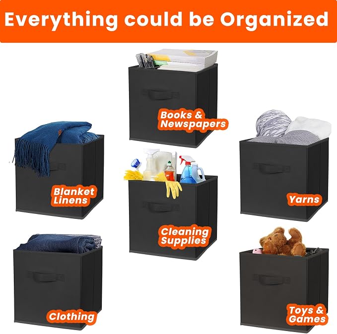 Criusia Storage Cubes, 11 Inch Clothes Storage Bins - Image 4