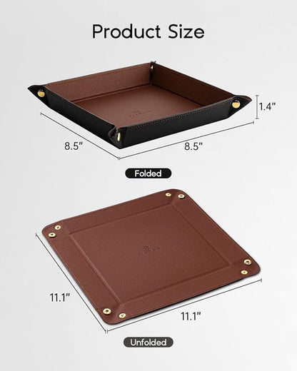 VLANDO Valet Tray Organizer, PU Leather Catchall Tray - Image 7