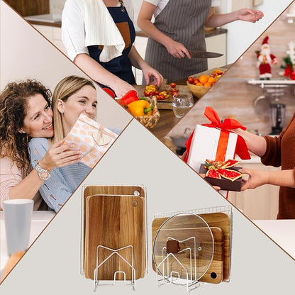 2 Pack Pot Lid Organizer Cutting Board Holder Inside Cabinet 304 Stainless - Image 7