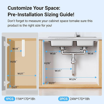 TISTAYA Under Sink Organizer, Bathroom Organizers and Storage, Cabinet - Image 2