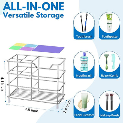 Urbanstrive 304 Stainless Steel Bathroom Toothbrush Holder Toothpaste Holder - Image 2