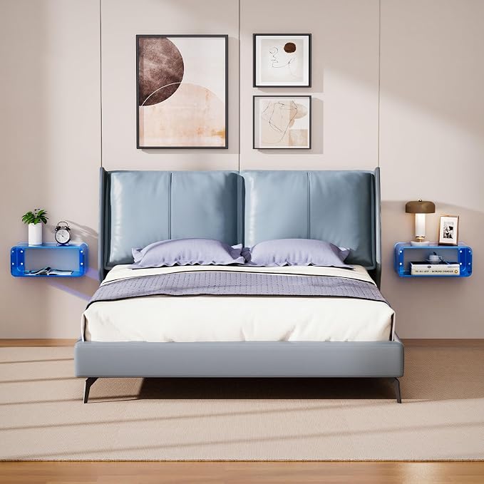 Acrylic Floating Nightstand, Bedside Table, Nightstand Shelf Wall Mounted - Image 5