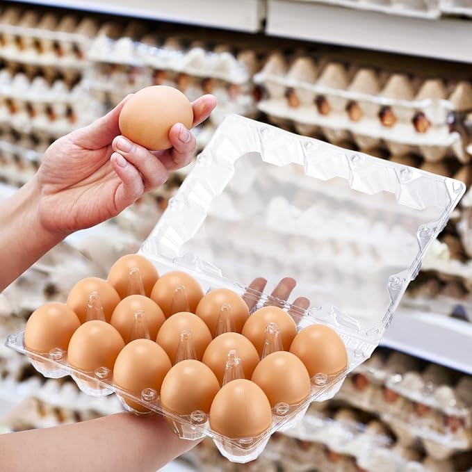 Zubebe 200 Clear Plastic Egg Trays - Image 6