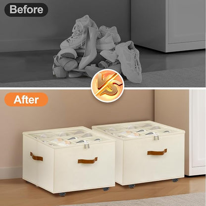 Foyego Shoe Organizer for Closet, Shoe Storage Organizer - Image 7