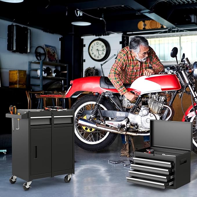 Goplus Tool Chest, 5 Drawers Rolling Tool Cabinet - Image 2