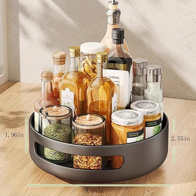 Storage Organizer for Kitchen Countertop Organizer, Round Metal Organizer for - Image 8