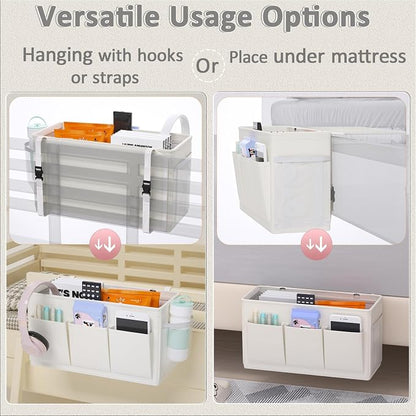 Dual-purpose Bedside Caddy Bedside Organizer, Bed Caddy - Image 3