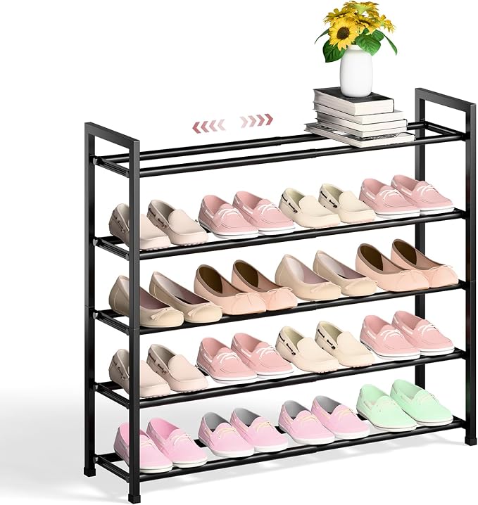 Bumusty 5-Tier Expandable Shoe Rack by Bumusty