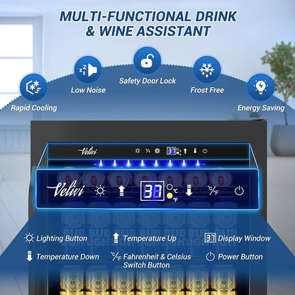 24 Inch Beverage Refrigerator Under Counter, and Milk - Image 5