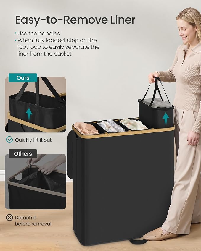 SONGMICS Laundry Hamper, Laundry Sorter - Image 3